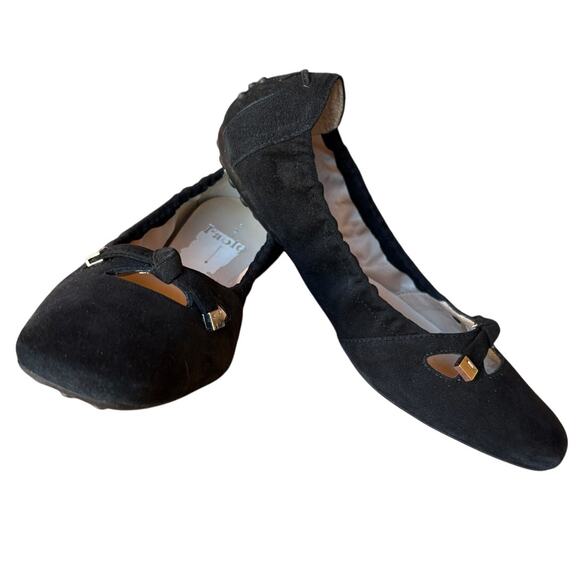 Linea Paolo Soft Square Toe Driving Shoe Style Suede Ballet Flats w Ties sz 9.5 - Picture 9 of 16